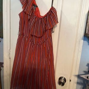 BisouBisou multicolored one shoulder dress